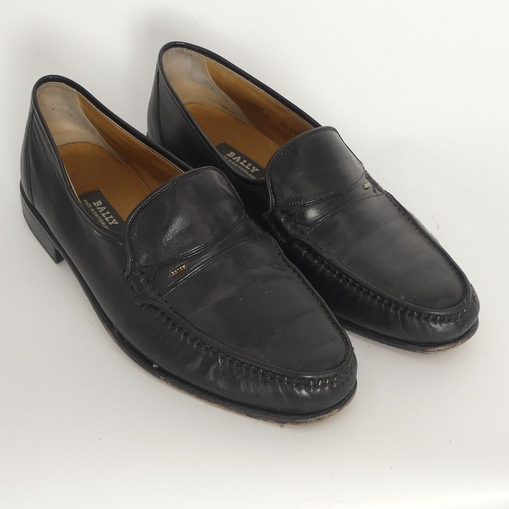 Bally Parawet Black‎ Leather Loafers Men's 8.5 EEE